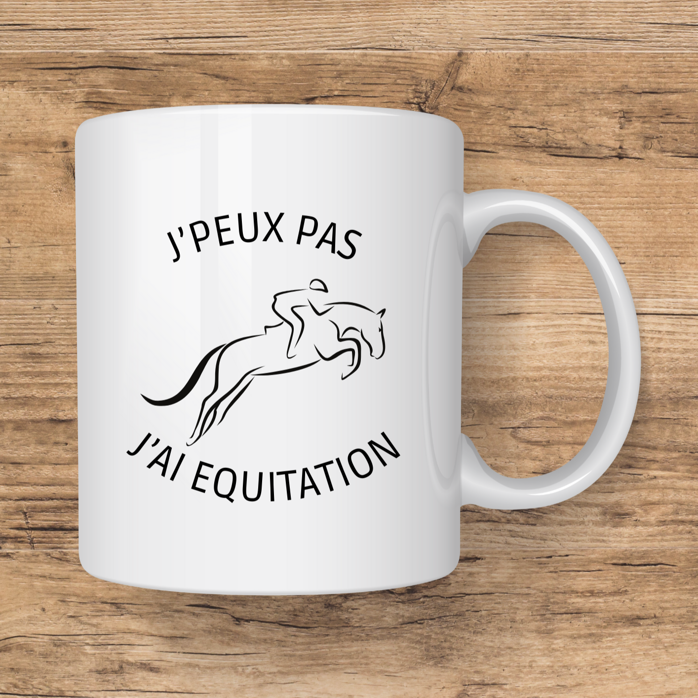 Mug "J'peux pas j'ai équitation"