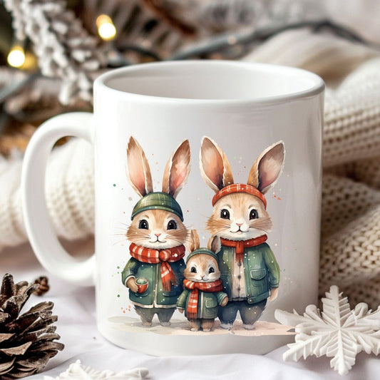 Mug famille lapins 2 - Collection Noël