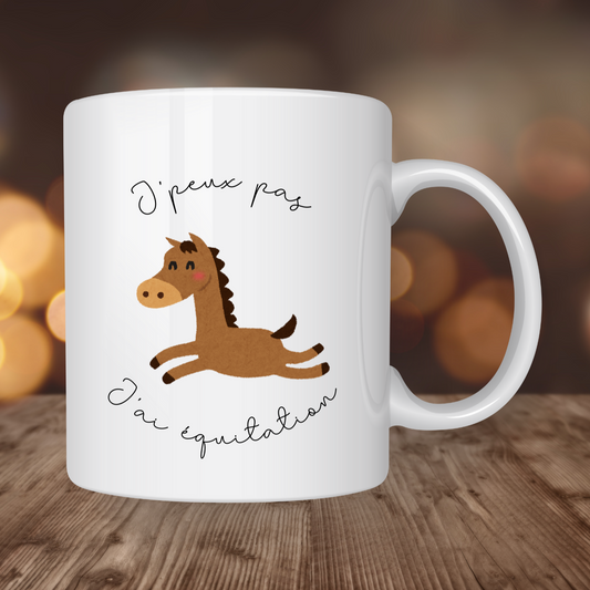 Mug "J'peux pas j'ai équitation" 3