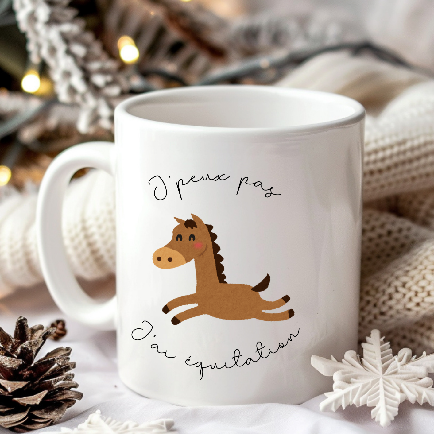 Mug "J'peux pas j'ai équitation" 3