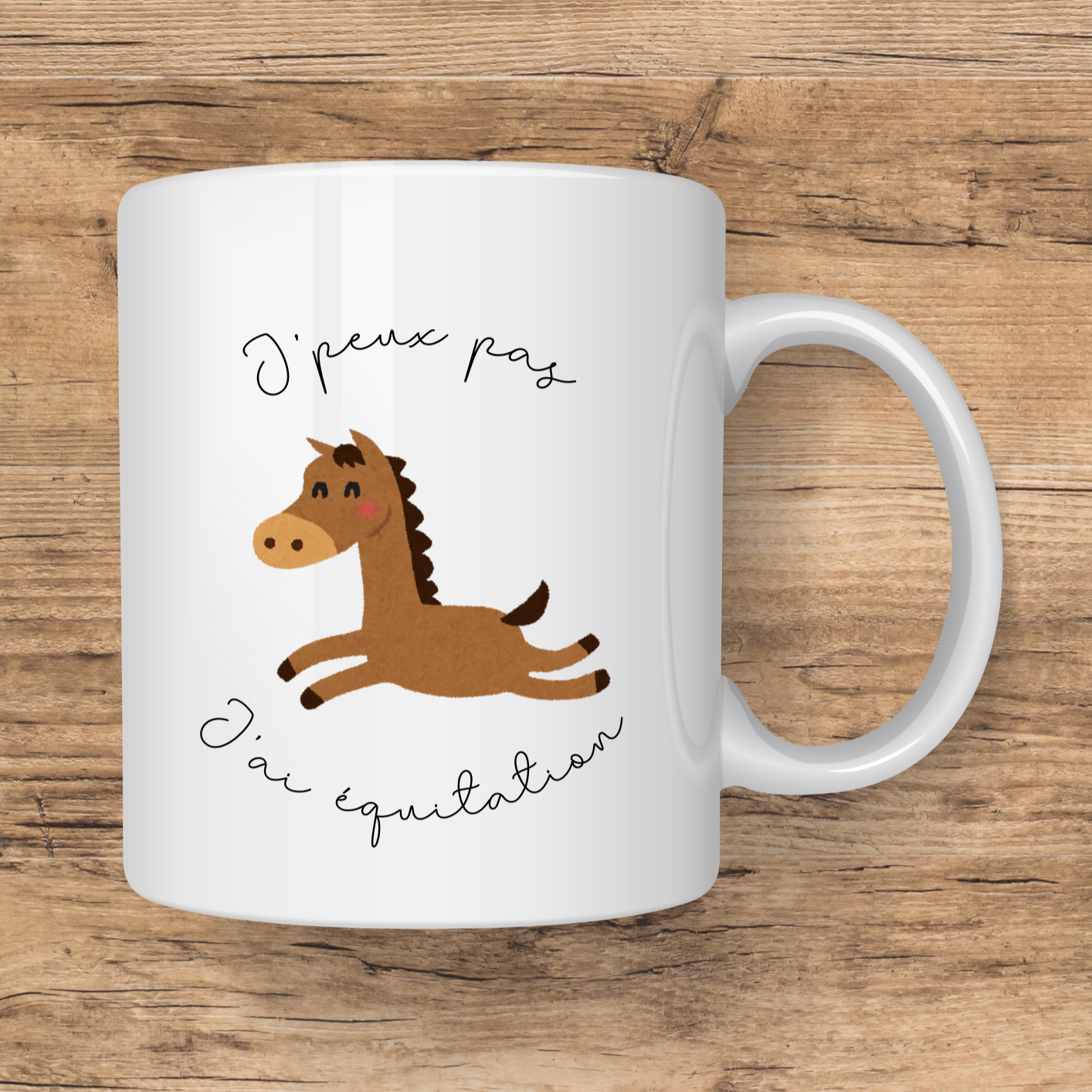 Mug "J'peux pas j'ai équitation" 3