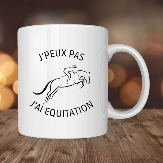 Mug "J'peux pas j'ai équitation"