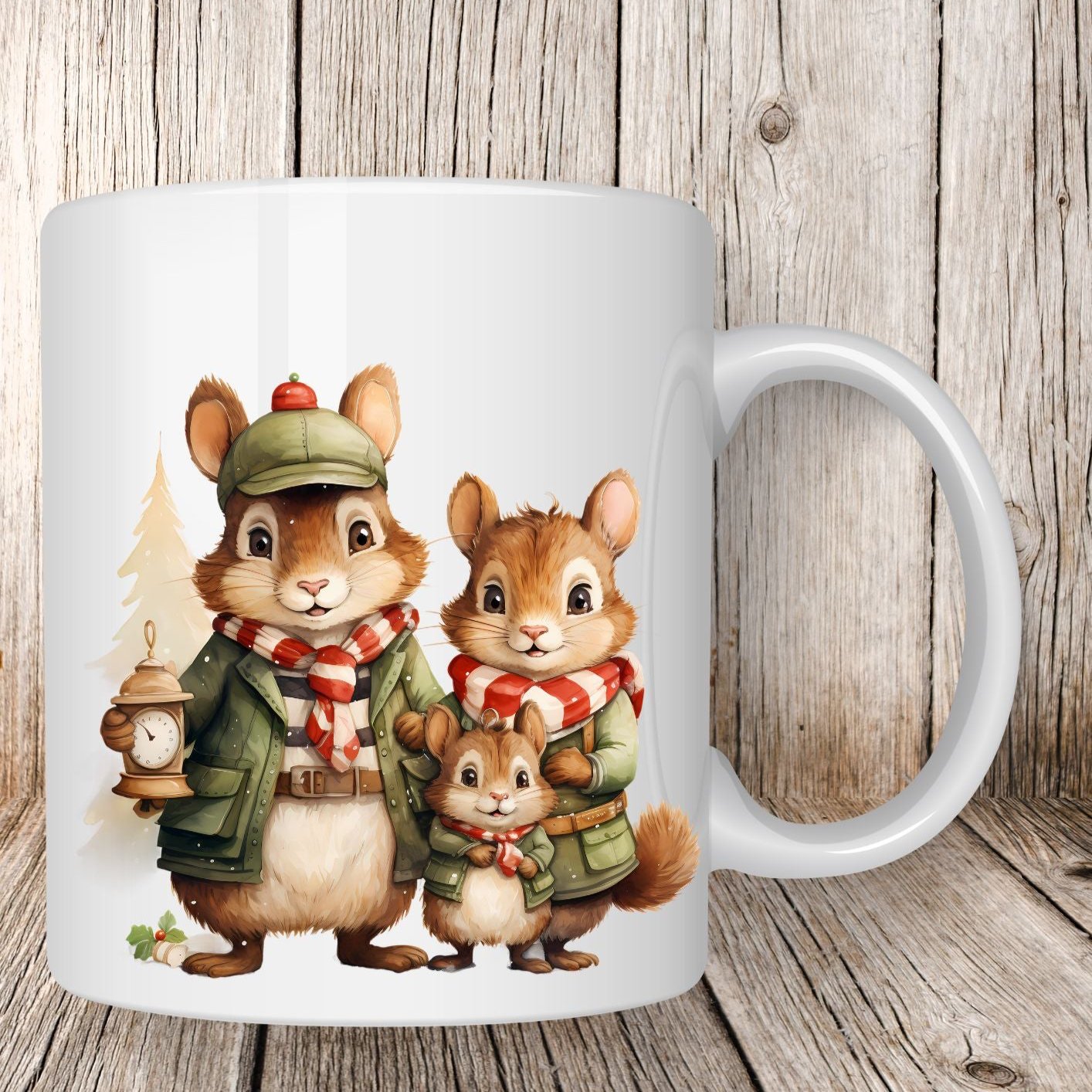 Mug famille souris 2 - Collection Noël