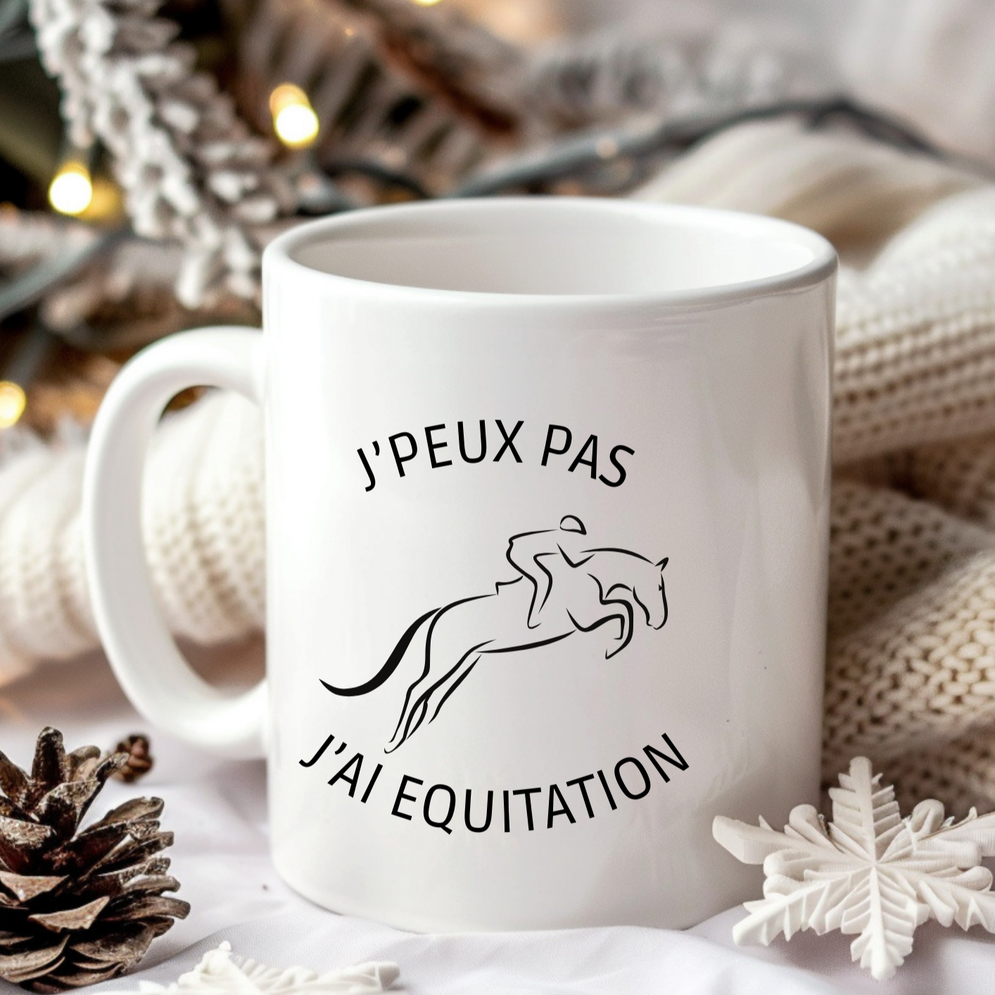 Mug "J'peux pas j'ai équitation"