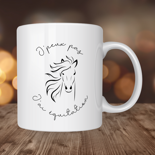 Mug "J'peux pas j'ai équitation" 2