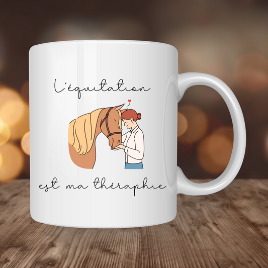 Mug "L'équitation est la thérapie"