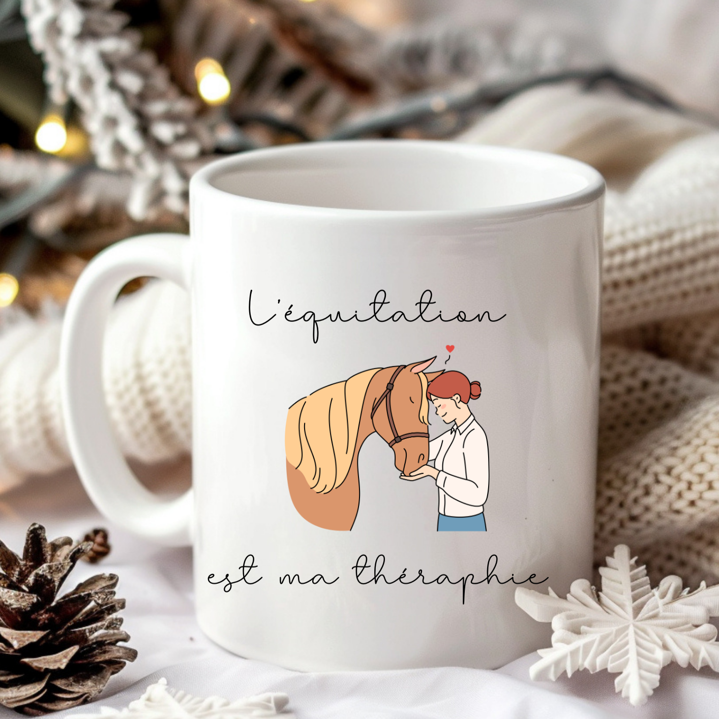 Mug "L'équitation est la thérapie"