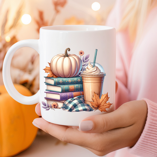 Mug lecture et citrouille 1 - Collection Automne