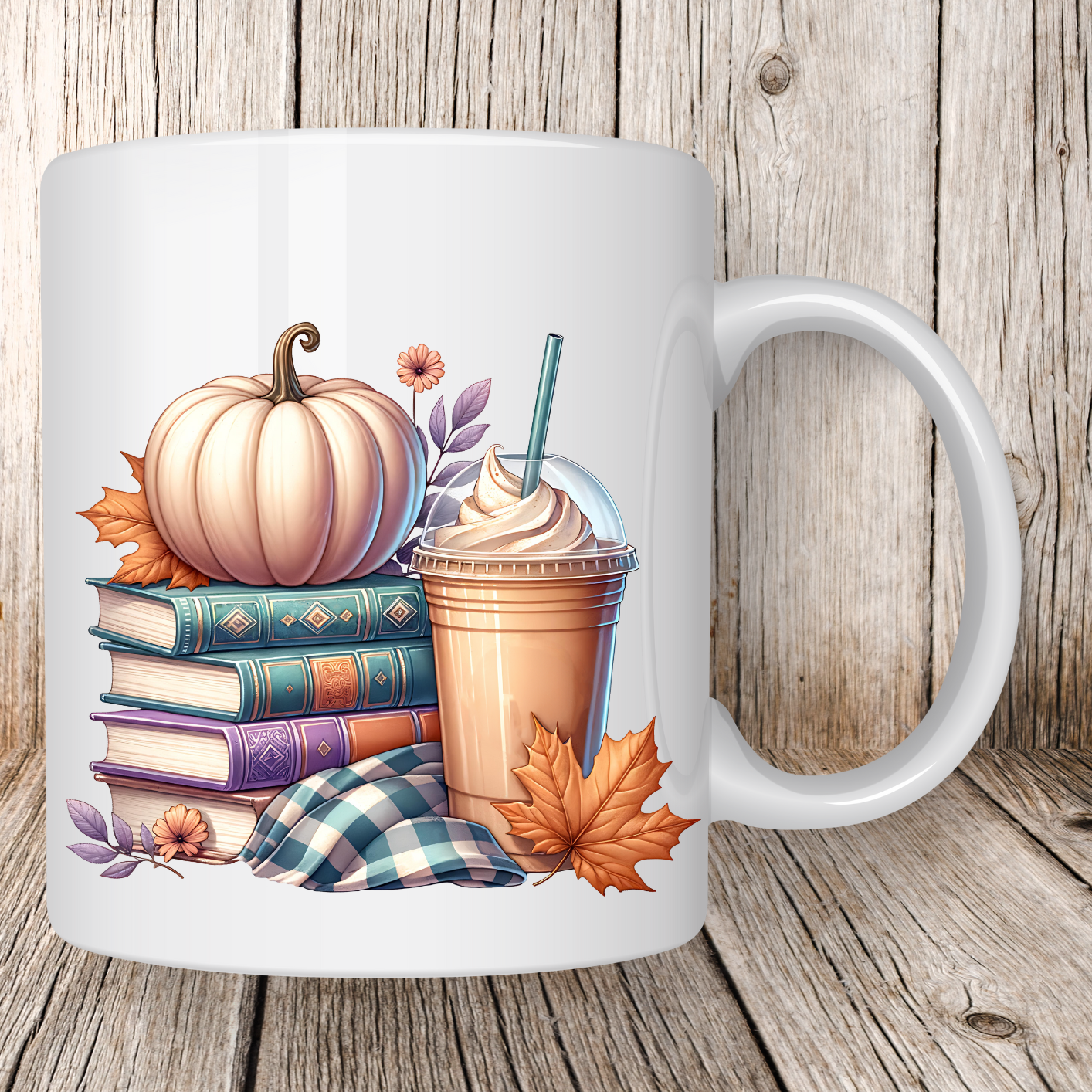 Mug lecture et citrouille 1 - Collection Automne