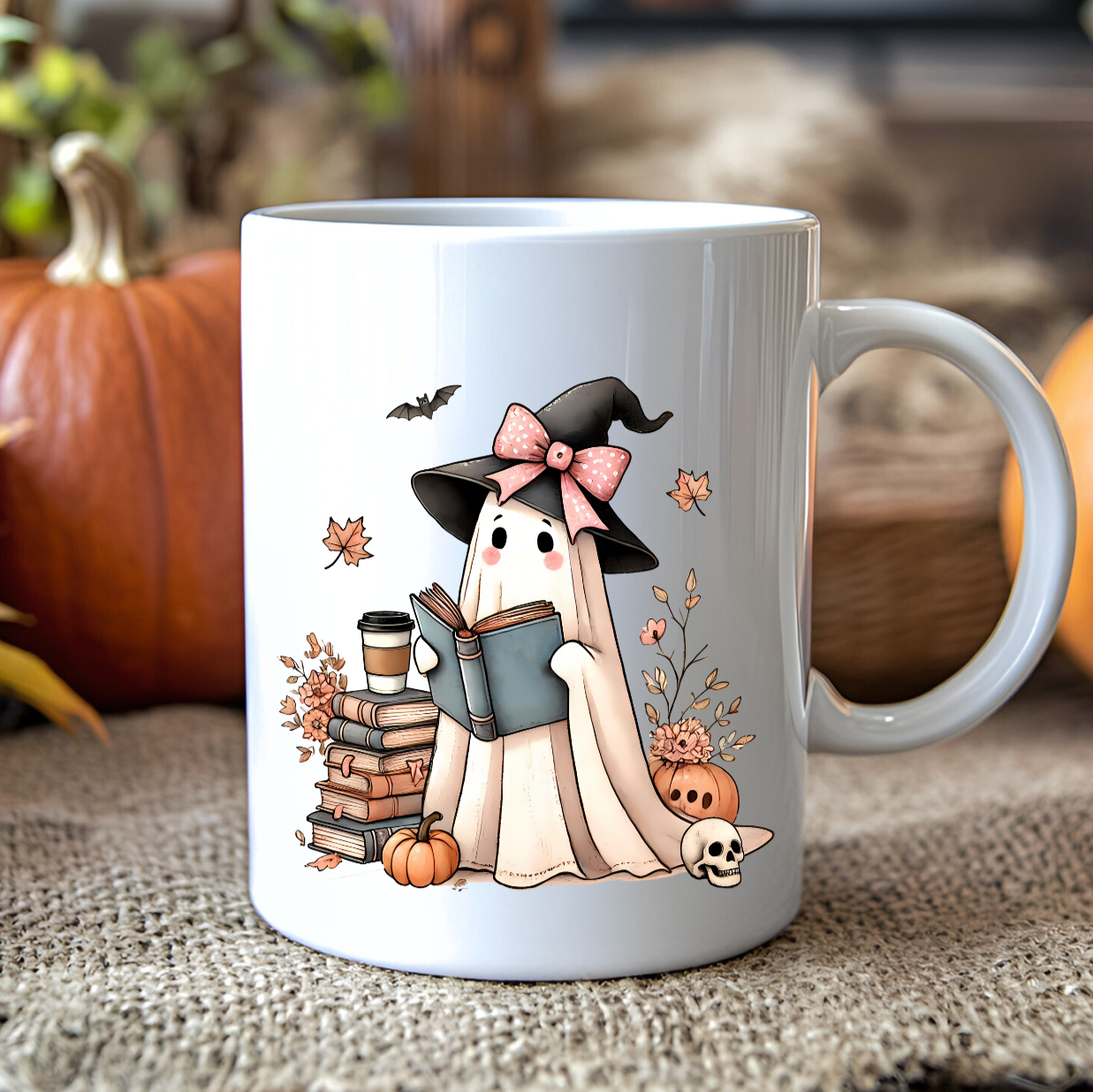 Mug lecture et citrouille 6 - Collection Automne