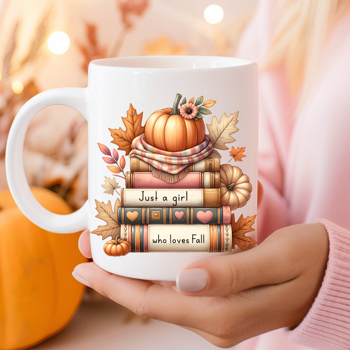 Mug lecture et citrouille 3 - Collection Automne